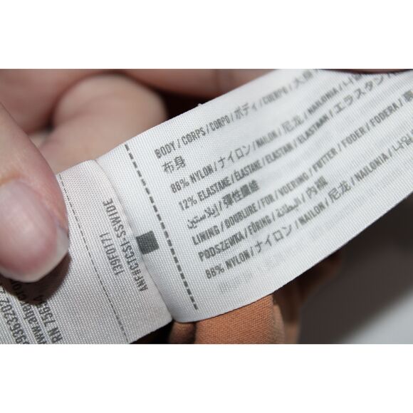 Womens Abercrombie & Fitch Soft A&F Brown Tan Nylon Elastic Bodysuit Size Small - Picture 4 of 6